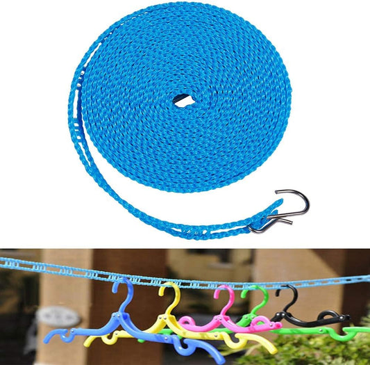 Clothes Drying Rope Portable Windproof 5m Clothesline for Camping Travel, Indoor, Outdoor, Laundry, Clothes Line