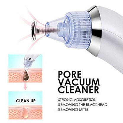 Derma Suction Vacuum Pore Cleaning Device With 4 Interchangeable Suction Heads
