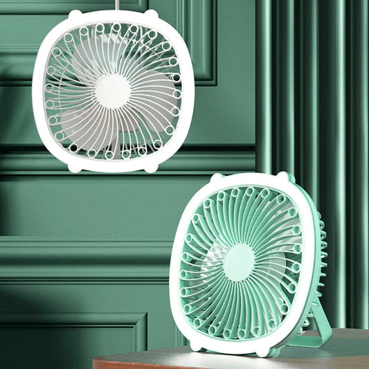 Desktop, Table &  Ceiling Lamp Fan With Light