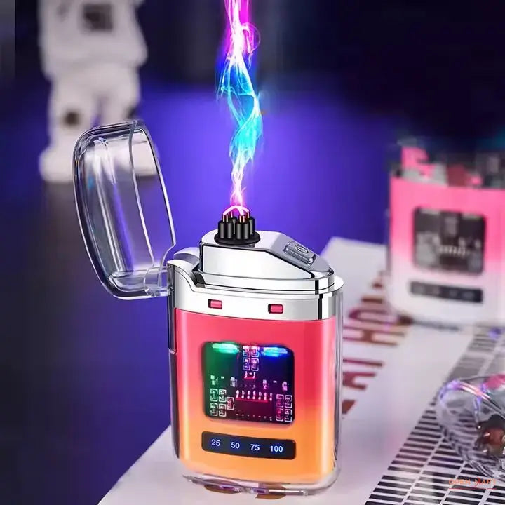 Digital Power Display & LED Colored Cigarette Arc Lighter