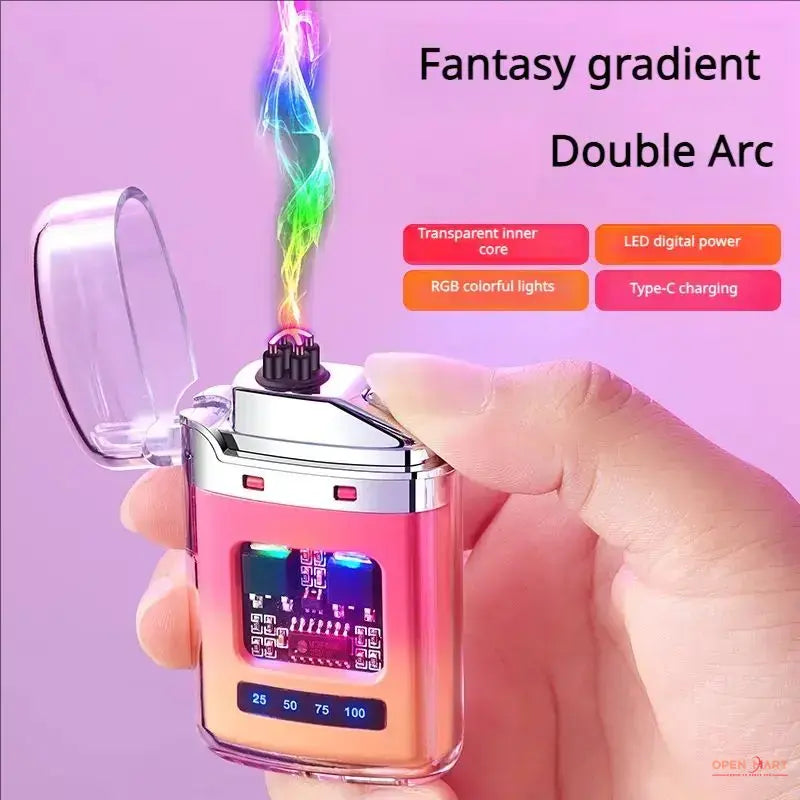 Digital Power Display & LED Colored Cigarette Arc Lighter