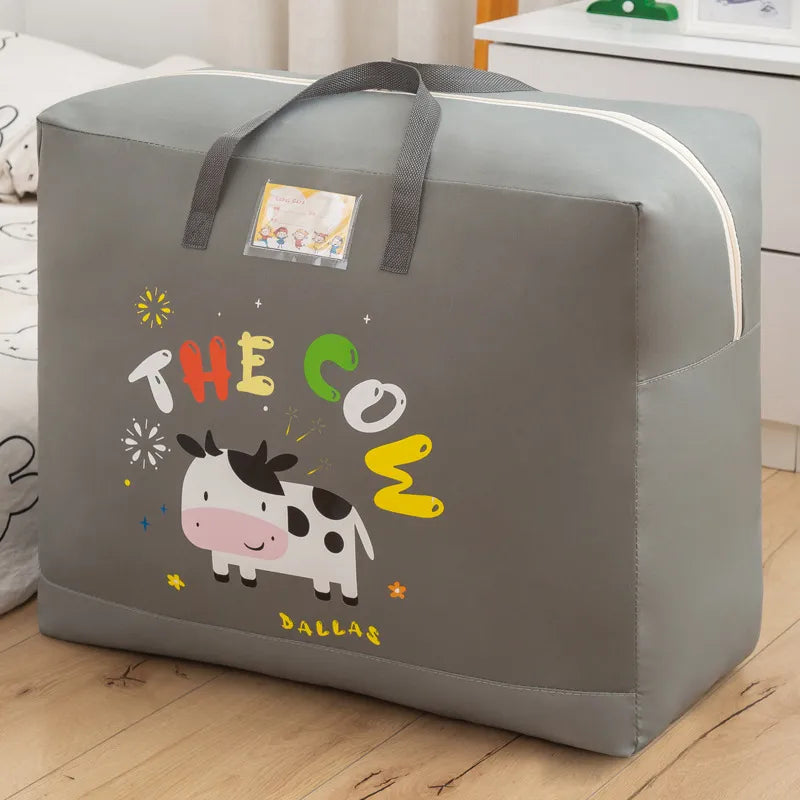 Dino Storage Bag Organizer - Reinforced Handles Zippered Organizer - Portable Multifunction Storage Bag Large Capacity