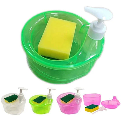 Dish Soap Dispenser and Sponge Holder