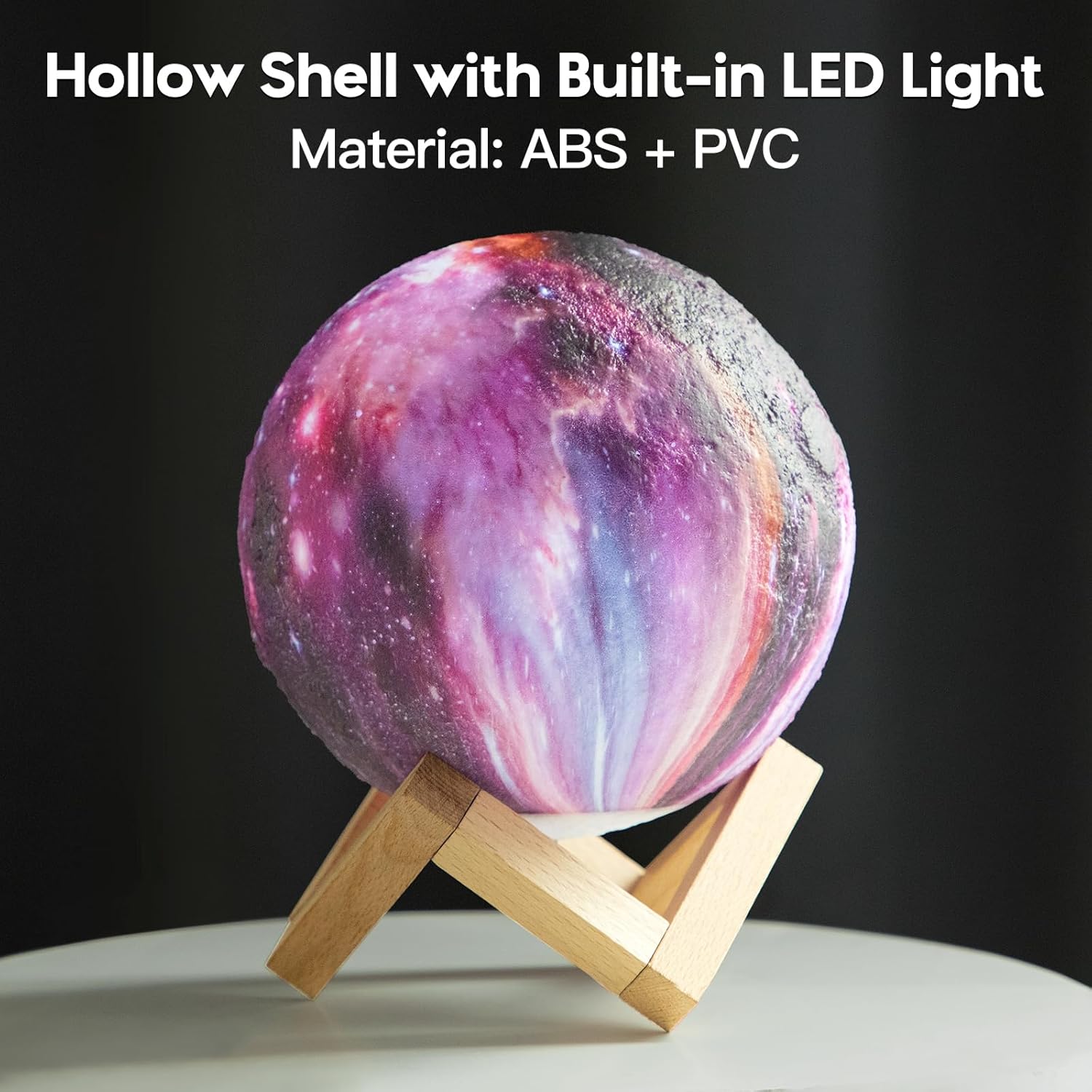 Earth Lamp - 16 Colors LED 3D Print Earth Light with Stand
