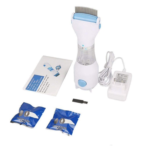 Electric Vacuum Comb for Lice Treatment, Outperforming Combs and Shampoos in Removing Lice and Eggs