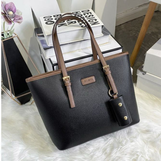 Elegance Duo Tote – Premium Synthetic Leather Bag with Mini Pouch