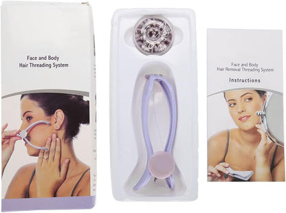 Facial Hair Threading Removal, Purple Facial Epilator Threading Hair Removal Epilator ABS Comfortable for Women