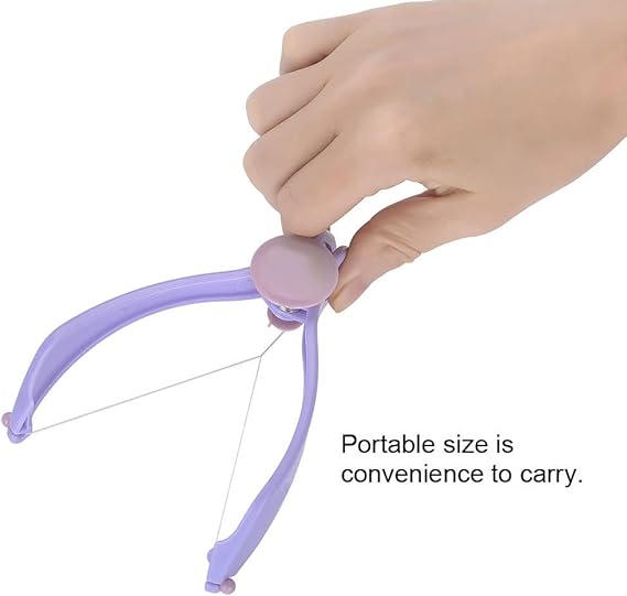 Facial Hair Threading Removal, Purple Facial Epilator Threading Hair Removal Epilator ABS Comfortable for Women
