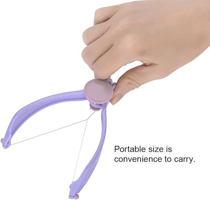 Facial Hair Threading Removal, Purple Facial Epilator Threading Hair Removal Epilator ABS Comfortable for Women