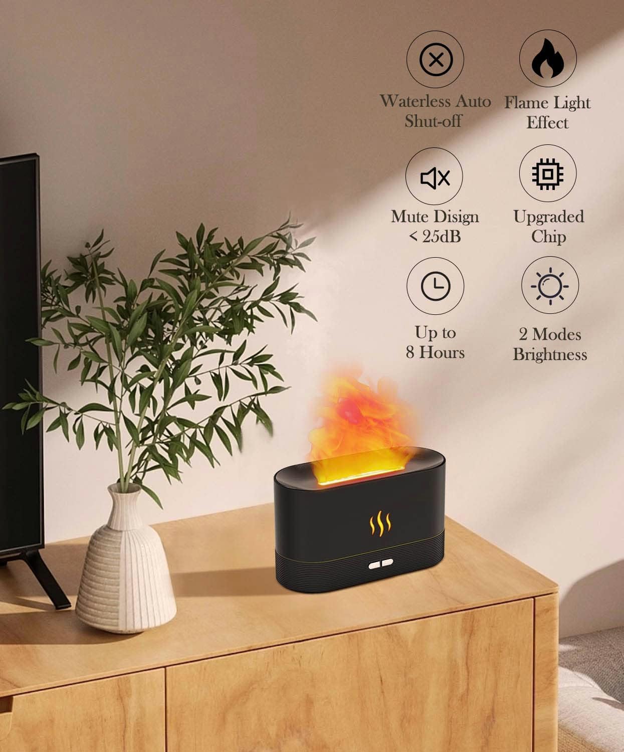 Flame Air Diffuser Humidifier,Upgraded Scent Diffuser for Essential Oils