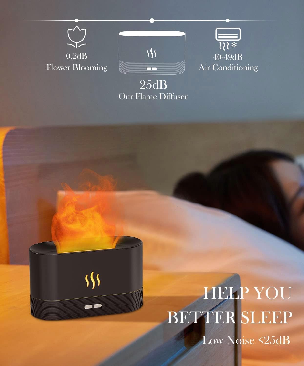 Flame Air Diffuser Humidifier,Upgraded Scent Diffuser for Essential Oils
