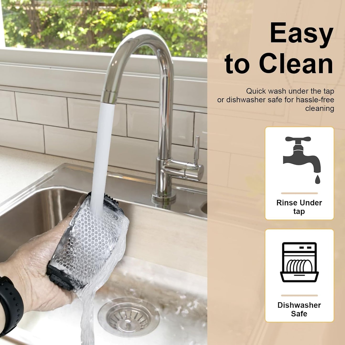 Garlic Press Masher, Upgraded Stainless Steel Garlic Presser, Portable Garlics Mincer, Garlics Crusher for The Home Kitchen with Cleaning Brush