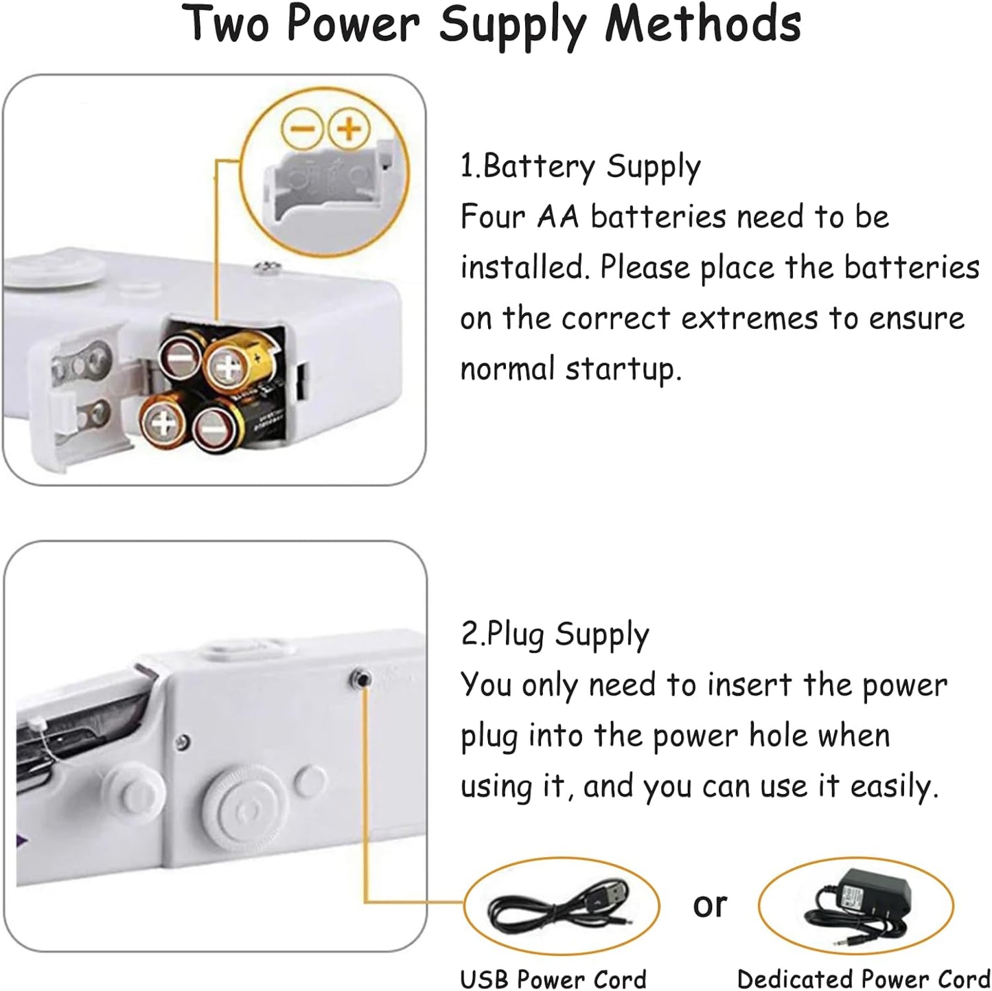 Handheld Sewing Machine, Portable Mini Hand Held Sewing Machine Cordless Electric Stitching Device, For Beginners, Professionals, Adults