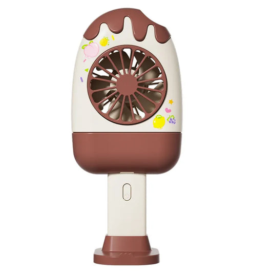 Ice Cream Mini Portable USB Rechargeable Electric Fan