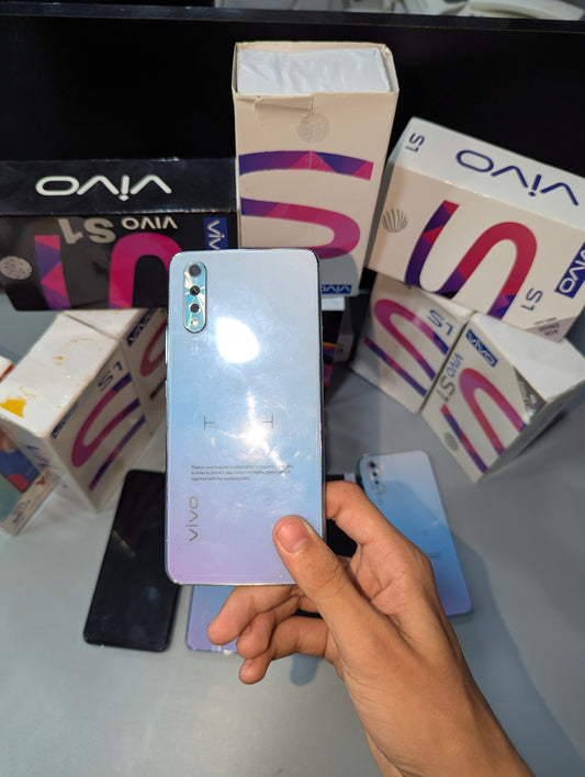 Imported ViVo S1 with Box Dual Engine Fast Charger Back Jelly Cover Handsfree Sim Eject Tool - 8/256 RAM ROM (for user 6/128) - Super AMOLED Display - Dual Sim Approved - Vivo Mobile - Vivo Phone - Budget Phone - 4G Mobile - Smart Phone