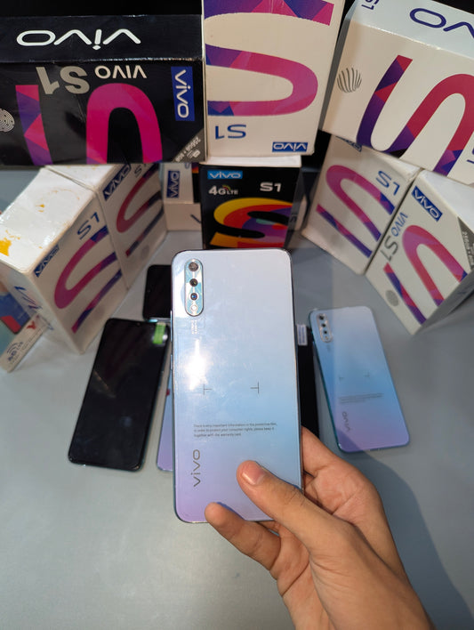 Imported ViVo S1 with Box Dual Engine Fast Charger Back Jelly Cover Handsfree Sim Eject Tool - 8/256 RAM ROM (for user 6/128) - Super AMOLED Display - Dual Sim Approved - Vivo Mobile - Vivo Phone - Budget Phone - 4G Mobile - Smart Phone