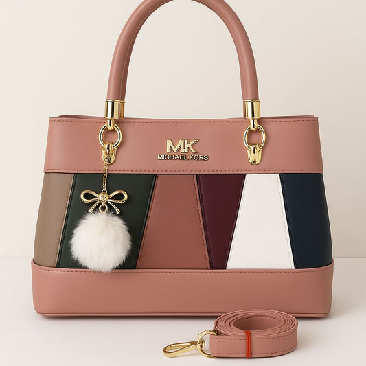 MK Chic Double Pocket Bag with Imported Keychain