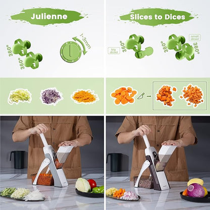 Mandoline Slicer Safe Vegetable Slicer All Food Chopper Vegetable Cutter Adjustable