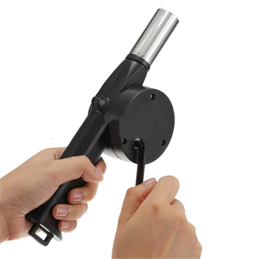 Manual Hand Crank BBQ Fan For Barbecue Grill