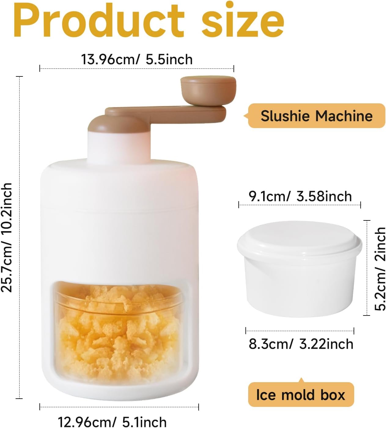 Manual Ice Crusher Machine with 3 Ice Trays, Ideal for Smoothies, Shaved Ice, and Frozen Cocktails – Portable Handheld Snow Cone Maker