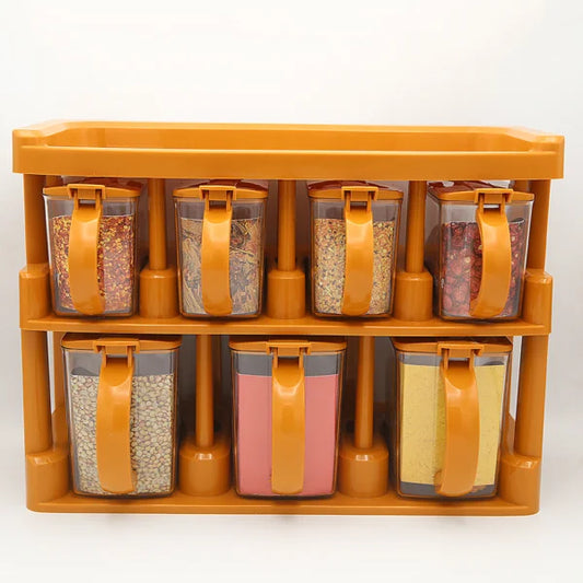 Master Chef Spice Rack 7 Jars Set - Spice Rack