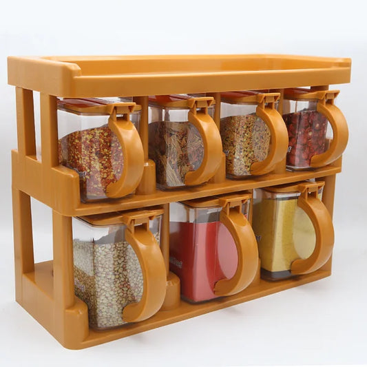 Master Chef Spice Rack 7 Jars Set - Spice Rack