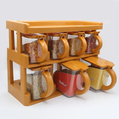 Master Chef Spice Rack 7 Jars Set - Spice Rack