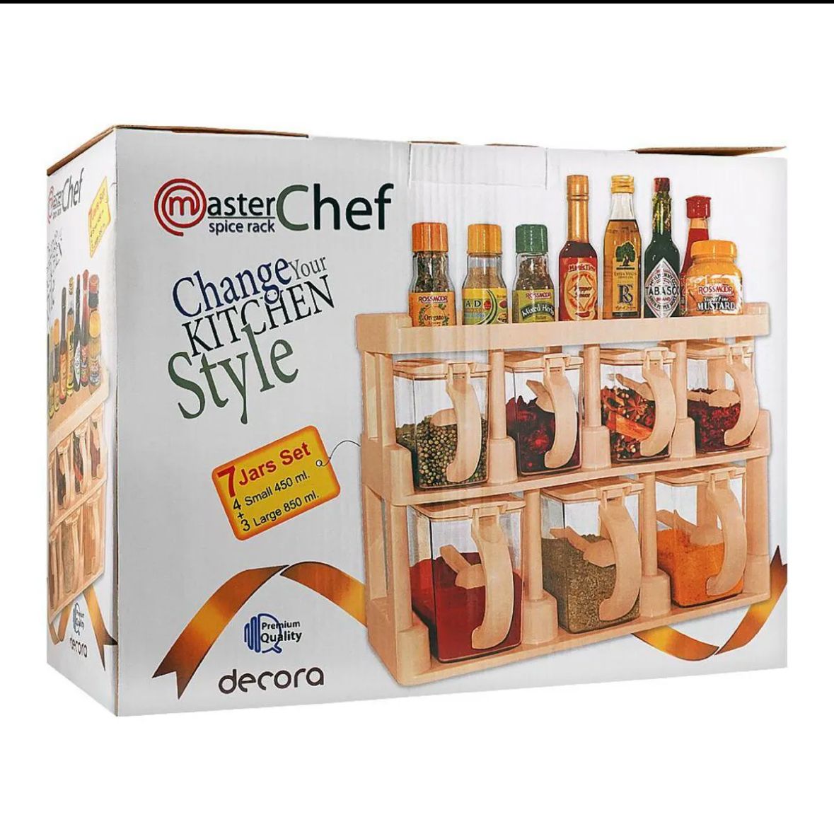 Master Chef Spice Rack 7 Jars Set - Spice Rack