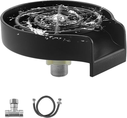 Matte Black Glass Rinser for Kitchen Sinks - Cup Rinser Sink - Quick Rinser for Baby Bottle - Kitchen Sink Automatic Flushing Device