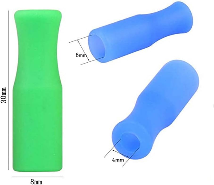 Metal Stainless Steel Straws, 4pcs Ultra Long Reusable Metal Drinking Straws with Cleaning Brush and Silicone Tips for Tall Tumblers