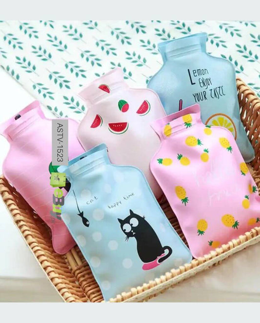 Mini Cute Hot Water Bottle Bag for Toddlers Shoulder Hand Warmer Heat Pack Warm Belly Instant Hot Pack Winter Water Heating Pad