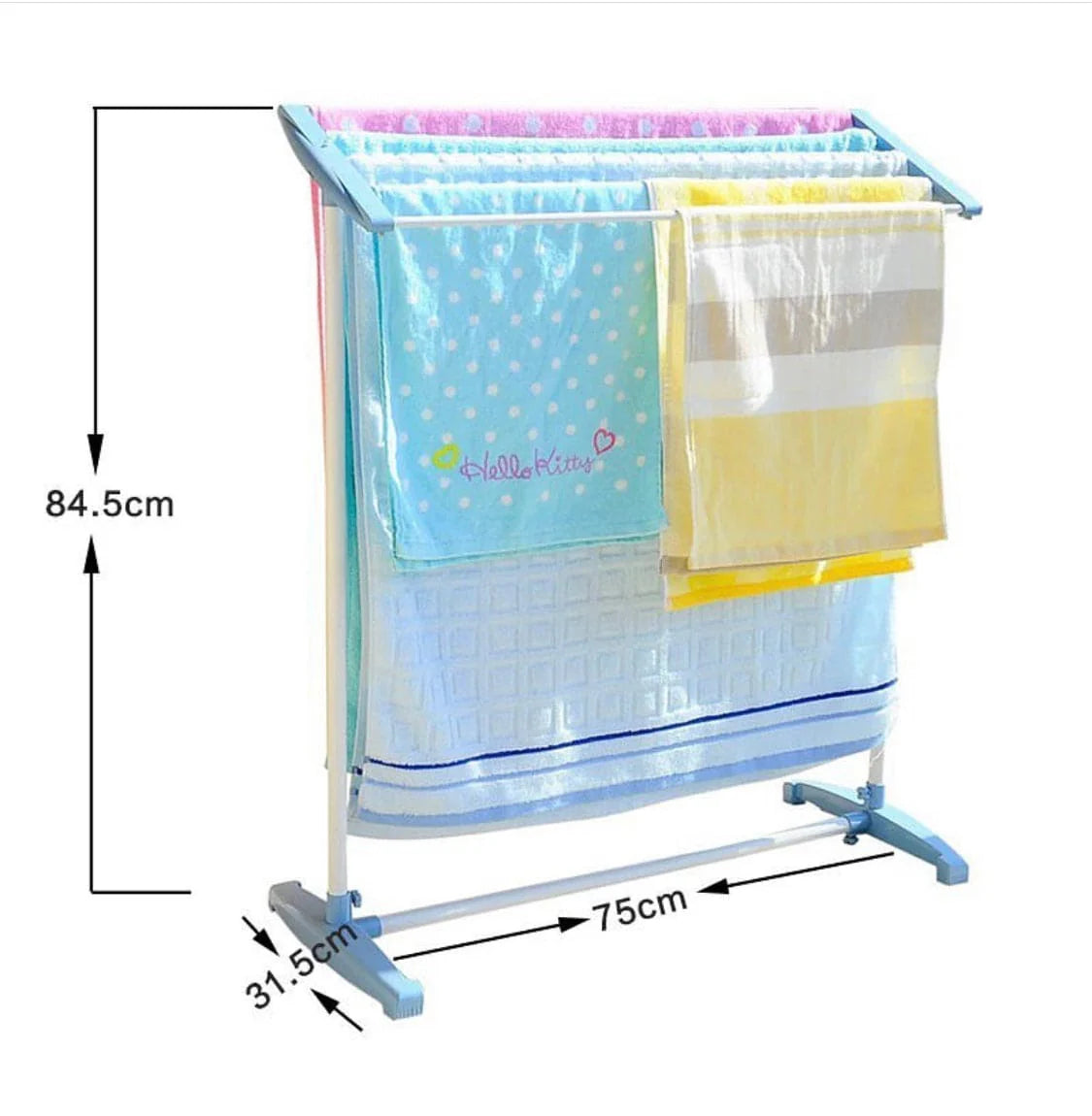 Multifunctional Floor Standing Towel Rack, Stainless Steel Folding Drying Rack & Hanger