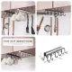 Multipurpose 6 Iron Hook Double Strip Under Cabinet Holder