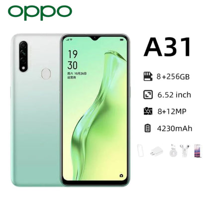 OPPO A31-8GB RAM-256GB ROM-Dual Sim, Dual Standby (Nano-SIM)-8 MP Triple Camera: 12 MP-Android 10.0 (Pie)