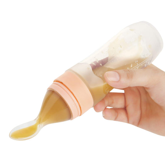 PandaEar Silicone Baby Food Dispensing Spoon - Fruit Squeeze Feeder - Travel Friendly Kids Toddlers Boys Girl