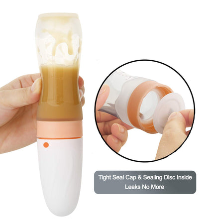 PandaEar Silicone Baby Food Dispensing Spoon - Fruit Squeeze Feeder - Travel Friendly Kids Toddlers Boys Girl