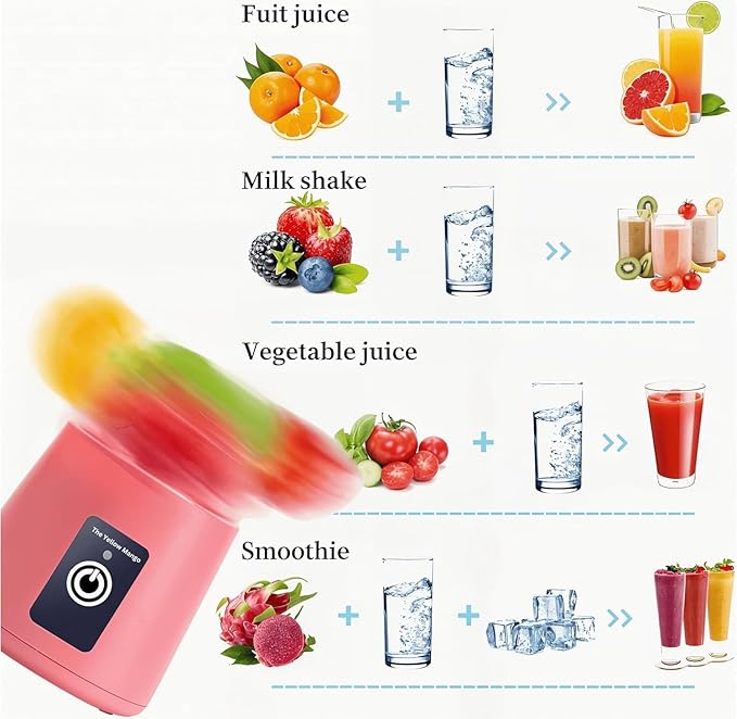 6-blade Portable Blender for Smoothie, Milkshake, Juice