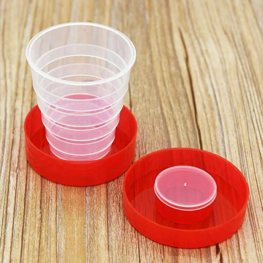 Portable Cartoon Printed Plastic Foldable Magic Cup Glass for Outdoor Activity