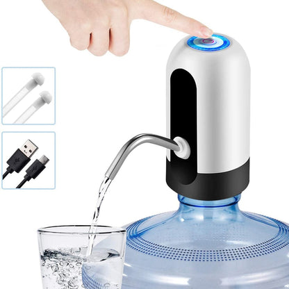 Portable Electric Water Bottle Pump - Dispenser USB Charging Gallon - Drinking Bottle Switch Pump