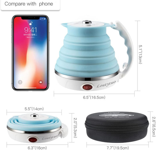 Portable Outdoor Foldable Silicone electric Kettle travel Mini Folding Electric Kettle | Travel Folding Electric Kettle