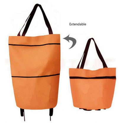Portable Shopping Trolley Bag with Wheels