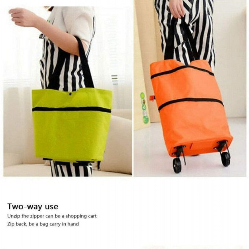 Portable Shopping Trolley Bag with Wheels