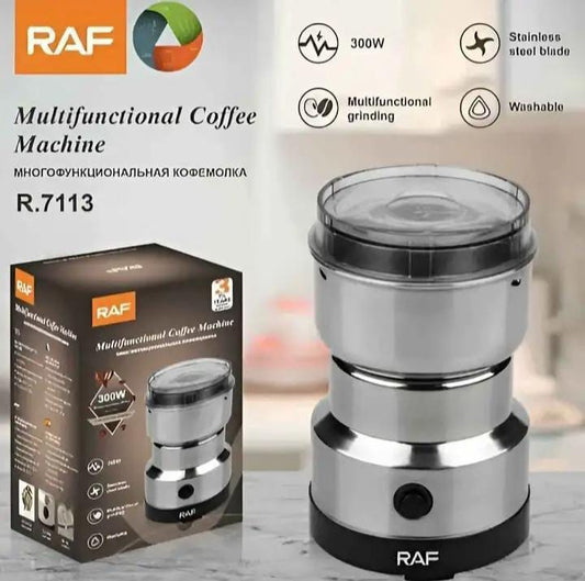 RAF Multifunctional Mini Electric Cofee Maker & Grinder Machine – Automatic 300W Coffee Beater, Mixer & Blender for Coffee Beans, Spices, & Masala 