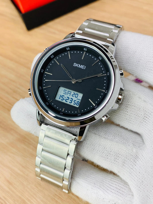 SKMEI Dual-Time Steel Watch