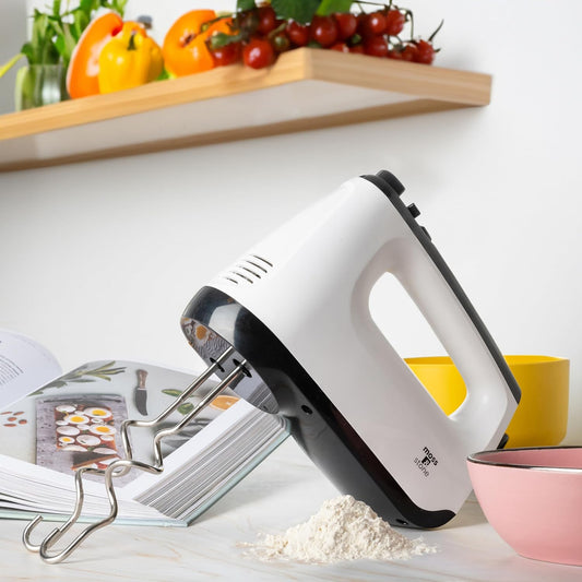 Scarlett Hand Mixer - 7 Speed Egg Beater with Chrome Beater + Dough Hook