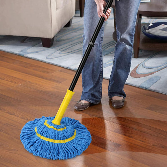 Self-Wringing Twist Mops for Floor Cleaning, Microfiber Floor mop, Easy Wringing Mop for Hardwood Commercial Household Clean