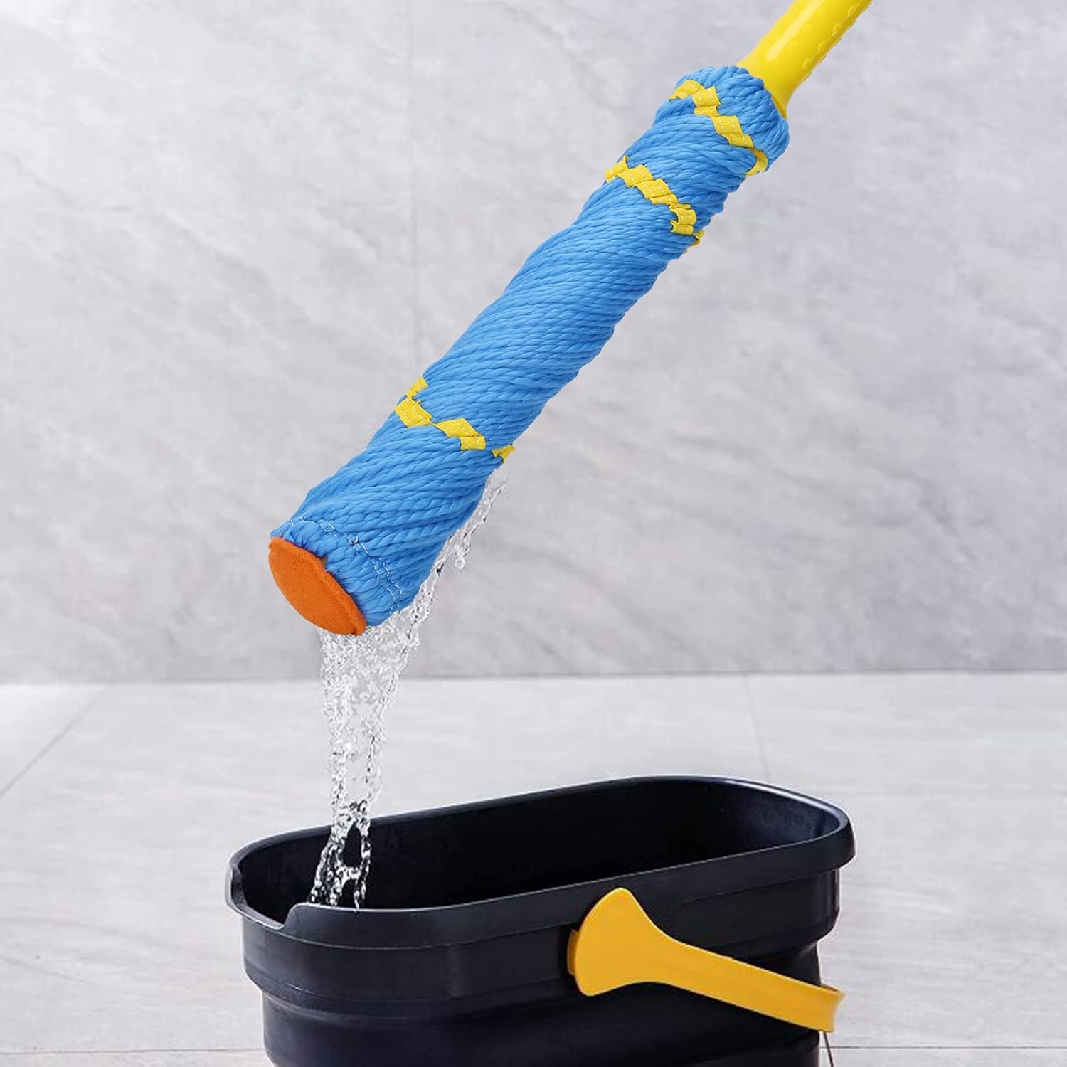 Self-Wringing Twist Mops for Floor Cleaning, Microfiber Floor mop, Easy Wringing Mop for Hardwood Commercial Household Clean