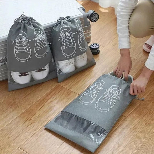 Shoe Bags For Travel, Used As For Storage or Shoe Travel Bag, Space Saving When Travelling With This Travel Shoe Bags For Packing, Featuring Waterproof Nylon Sneaker Bag