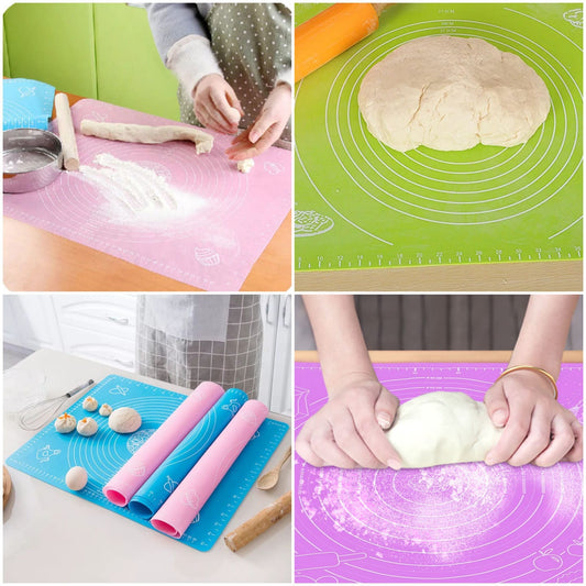 Silicone Baking Mat - Roti Mat for Pastry And Roti Rolling Extra Large with Measurements