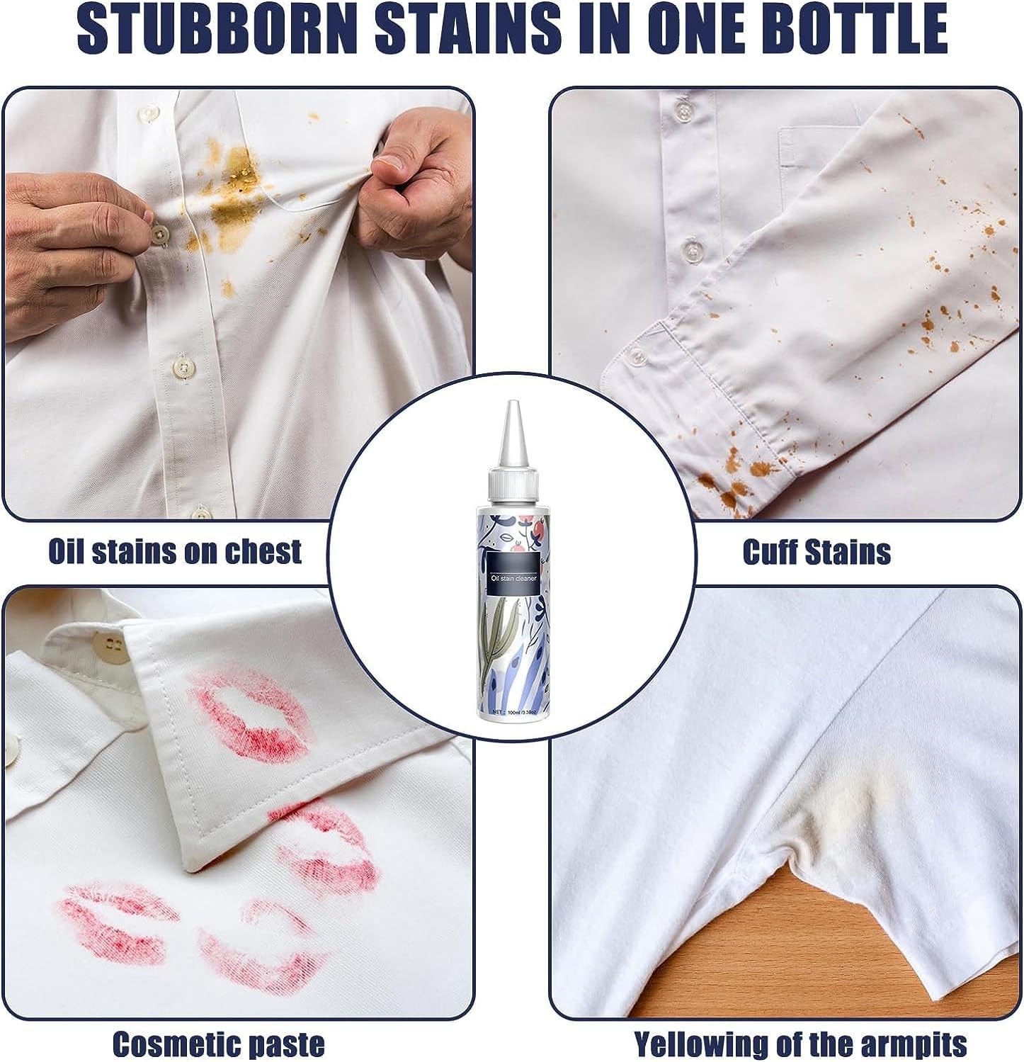 Sonsel Oil Stain Cleaner - Sonsel Oil Stain Removor - Stain Removor for Clothes - Grease Remover for Clothes  - Fabric Stain Removor